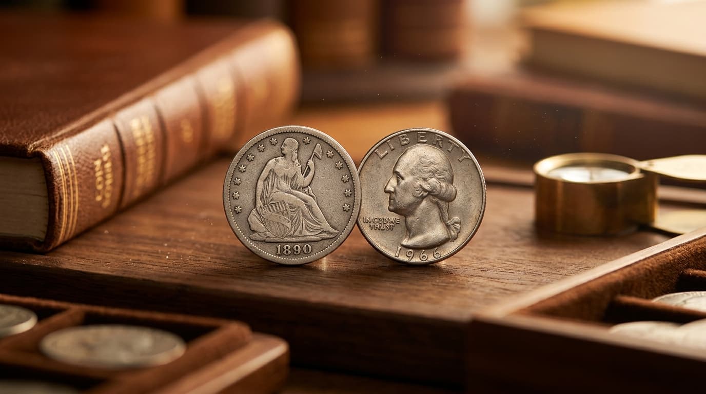 希少なクォーター硬貨エラー：ワイオミング州1890年および1966年ノーミントマーク