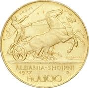 100 Franga Ari = 500 Lek
