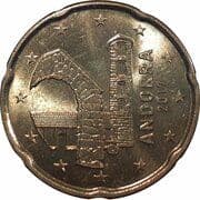 20 Euro Cents 0.20 EUR = JPY 37