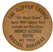 Wooden Nickel - The Clipper Lounge (Nassau) - The Bahamas