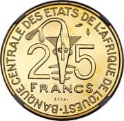 25 Francs CFA 25 XOF = JPY 7.03