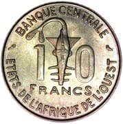 10 Francs CFA 10 XOF = JPY 2.80