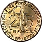 25 Francs CFA 25 XOF = JPY 6.99