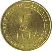 5 Francs CFA 5 XAF = JPY 1.40