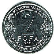 2 Francs CFA 2 XAF = JPY 0.56