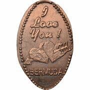 Elongated coin (I Love You! Bermuda) - Bermuda