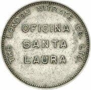 1 Peso - London Nitrate Co. (Santa Laura, Tarapacá Region) - Chile