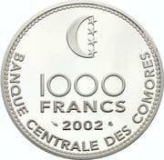 1000 Francs 1000 KMF = JPY 374