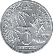5 Francs 5 KMF = JPY 1.86