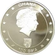 100 Sika - Elizabeth II (21st birthday of H.R.H. Prince William) - Ghana (1957-date)