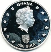 500 Sika - Elizabeth II (World Cup Soccer 2002 - England 1966) - Ghana (1957-date)