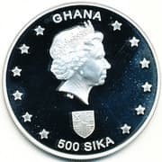 500 Sika - Elizabeth II (World Cup Soccer 2006 - Olympic Stadium Berlin) - Ghana (1957-date)