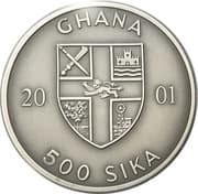 500 Sika (Convex - Quadriga) - Ghana (1957-date)