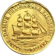 Gold Dollar Souvenir Medalet - Jeweler Issue - Guyana