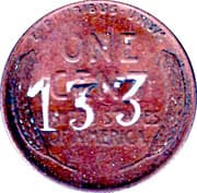 1 Cent USA (United Fruit Countermark) - Honduras