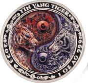 Bullion - Yin-Yang Tiger Coloured - Indonesia (1949-date)
