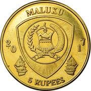 5 Rupees (Zebrasoma Pazifischer) - Indonesia (1949-date)