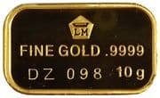 Bar - 10 Gram Gold (Logam Mulia) - Indonesia (1949-date)
