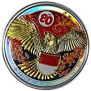 Bullion - Eagle: 80th Indonesian Independence Day (Holographic Proof Coloured) - Indonesia (1949-date)