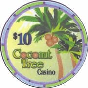 10 Dollar Poker Chip - Coconut Tree Casino - Jamaica