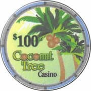 100 Dollar Poker Chip - Coconut Tree Casino - Jamaica