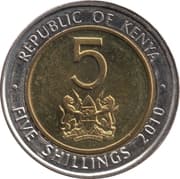 5 Shillings 5 KES = JPY 6.09