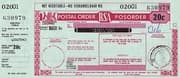 20 Cents (Postal Order) - Lesotho