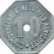 10 Centimes Cie NOSYBEENNE D'INDUSTRIES AGRICOLES - Madagascar
