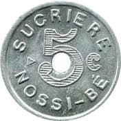 5 Centimes (Compagnie sucrière de Nossy-Bé) - Madagascar