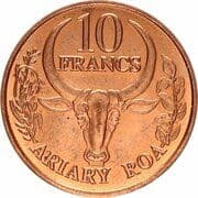 10 Francs (Unauthorized issue) - Madagascar
