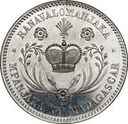 5 Francs - Ranavalona III (Small lettering) - Madagascar