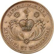 5 Francs - Ranavalona III (Small lettering) - Madagascar
