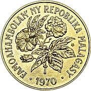20 Francs = 4 Ariary 4 MGF = JPY 0.15