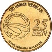 25 Sen 0.25 MYR = JPY 10.00