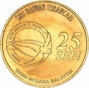 25 Sen 0.25 MYR = JPY 10.00