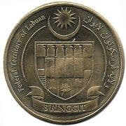 5 Ringgit 5 MYR = JPY 202