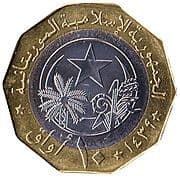 10 Ouguiya 10 MRU = JPY 39
