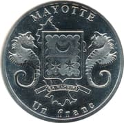 1 Franc (Iguanodon) - Mayotte