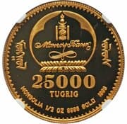 25 000 Tögrög 25 000 MNT = JPY 1093