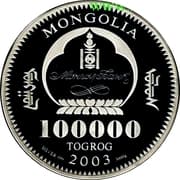 100 000 Tögrög 100 000 MNT = JPY 4372