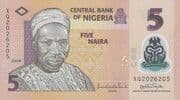 5 Naira 5 NGN = JPY 0.57