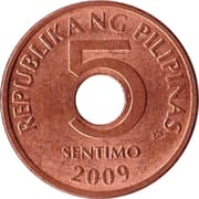 5 Sentimos 0.05 PHP = JPY 0.14