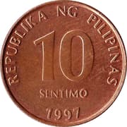 10 Sentimos 0.10 PHP = JPY 0.27