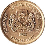 5 Cents 0.05 SGD = JPY 6.15