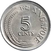 5 Cents 0.05 SGD = JPY 6.15
