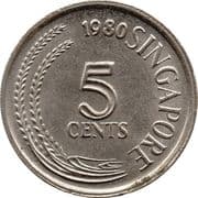 5 Cents 0.05 SGD = JPY 6.15