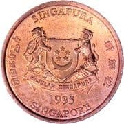 1 Cent 0.01 SGD = JPY 1.23