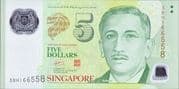 5 Dollars 5 SGD = JPY 616