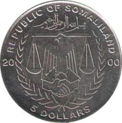5 Dollars (Year of the Dragon) - Somaliland