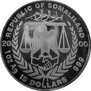 15 Dollars (Year of the Dragon) - Somaliland